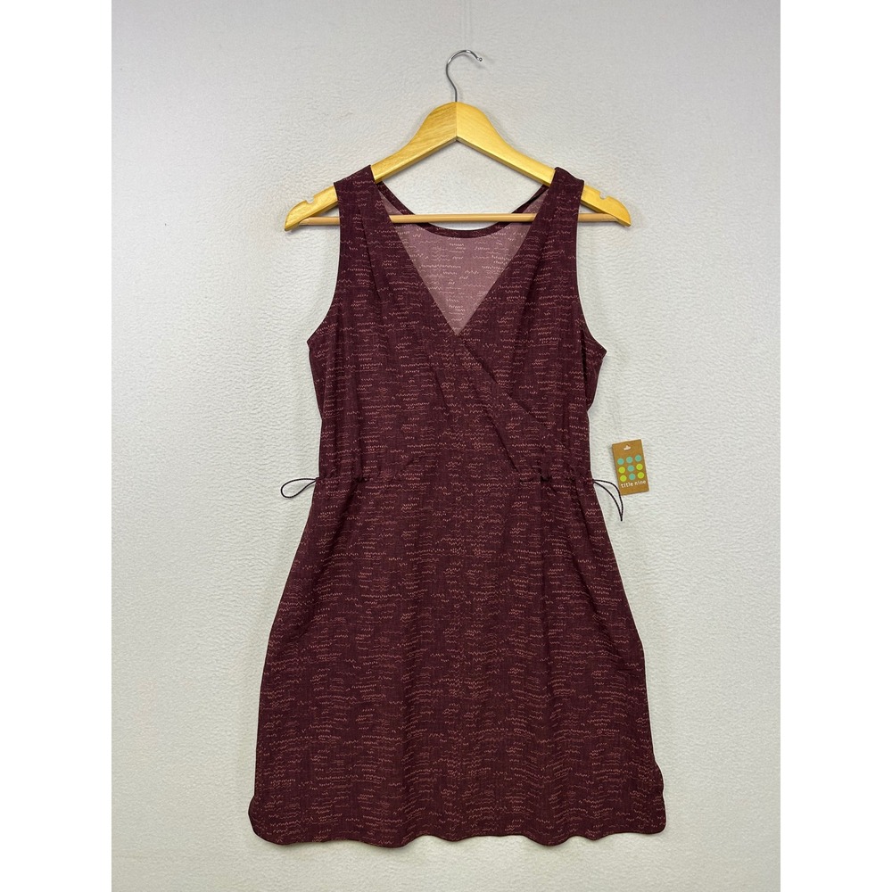 Travel Active Title Nine Womens Small Burgundy Aruba Print Reversible Dress